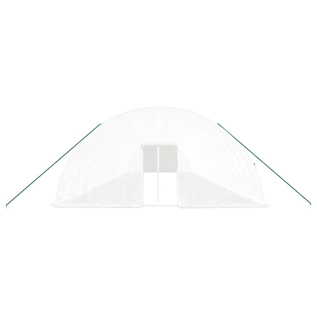 Greenhouse with Steel Frame White 132 m² 22x6x2.85 m Price