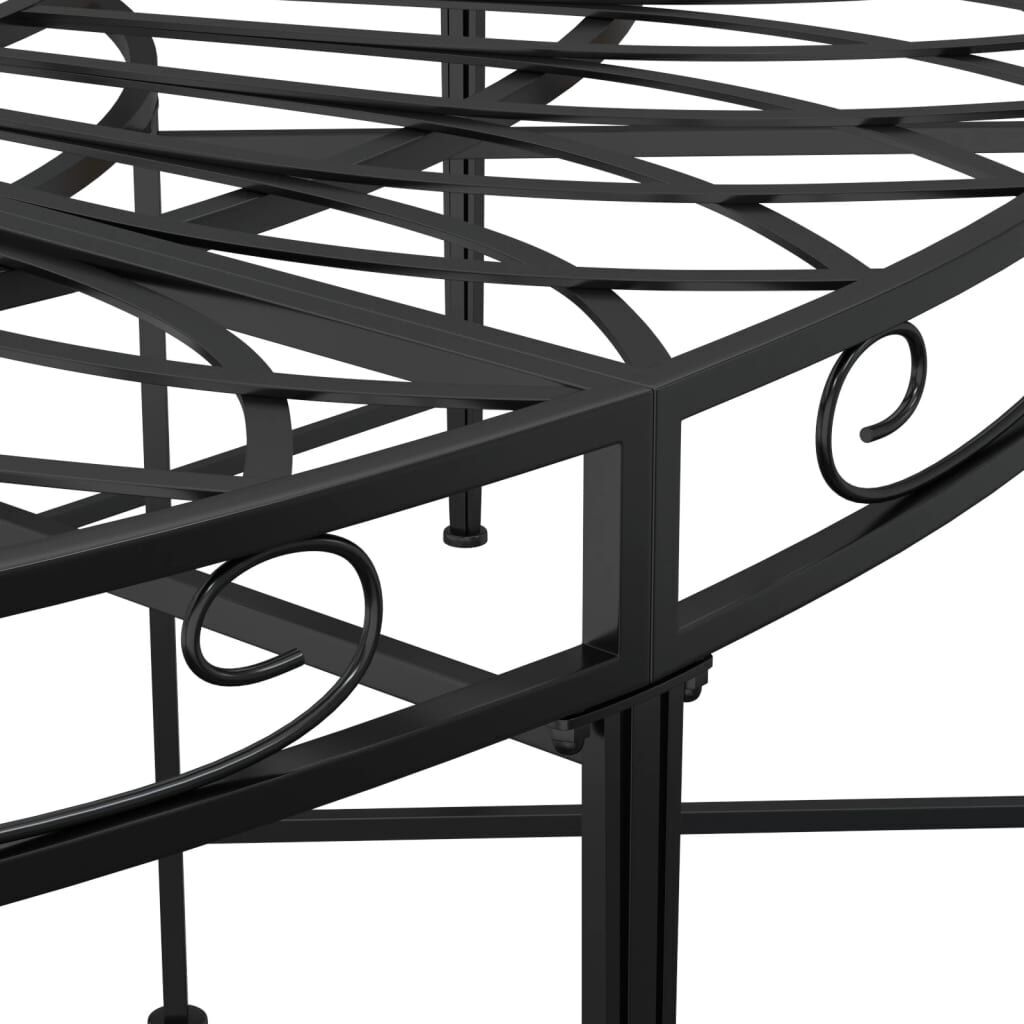 Round Tree Bench Ø160 cm Black Steel Price
