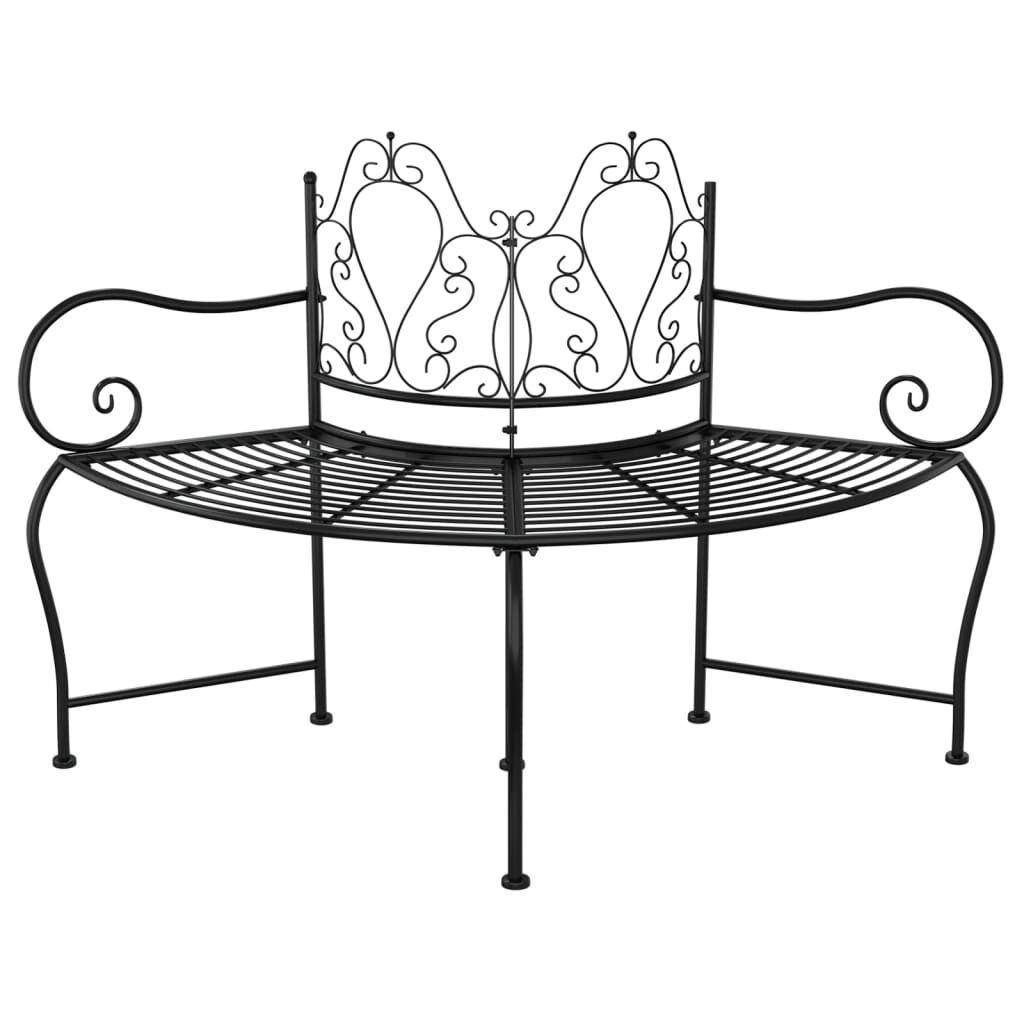 Tree Bench 150 cm Black Steel Price