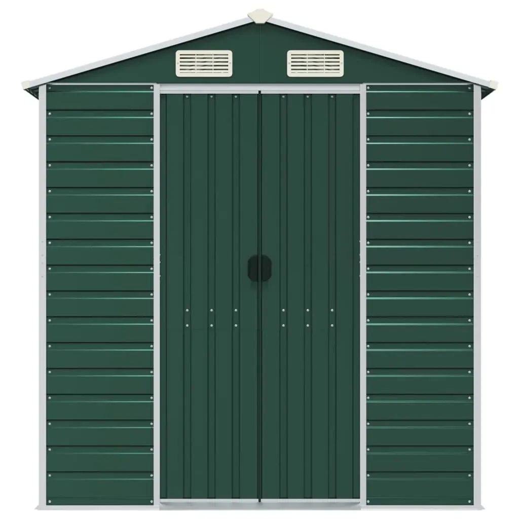 Garden Shed Green 191x130x198 cm Galvanised Steel Price
