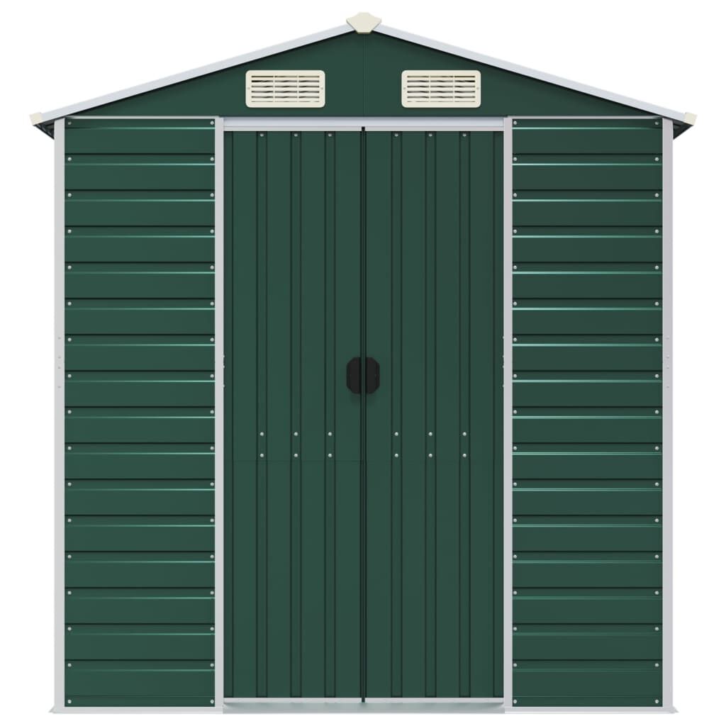 Garden Shed Green 191x385x198 cm Galvanised Steel Price