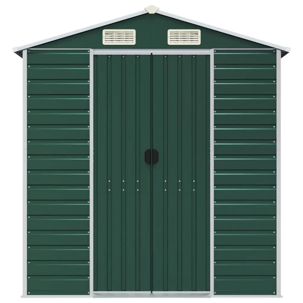 Garden Shed Green 191x470x198 cm Galvanised Steel Price