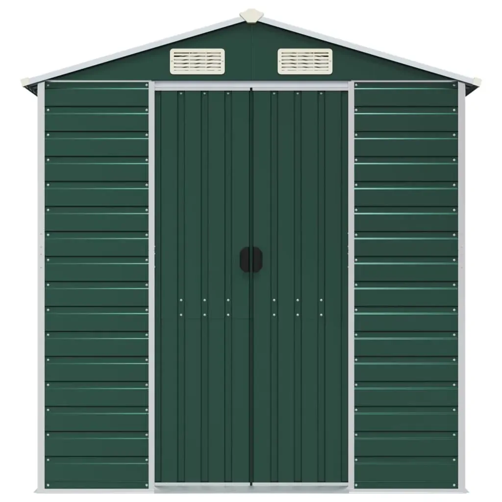 Garden Shed Green 191x640x198 cm Galvanised Steel Price
