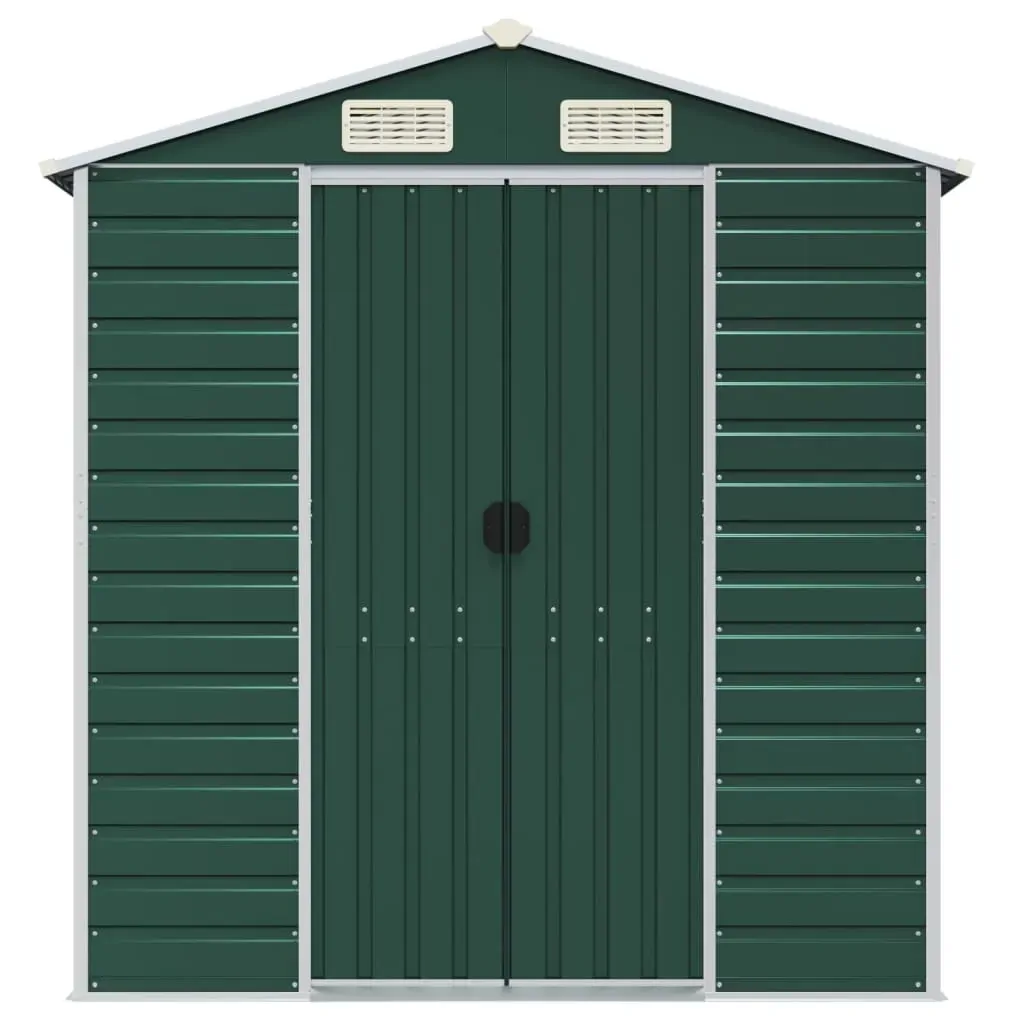 Garden Shed Green 191x725x198 cm Galvanised Steel Price