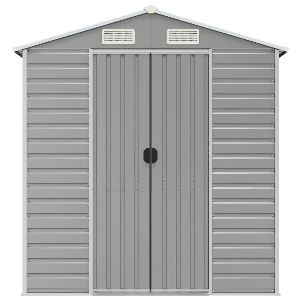 Garden Shed Light Grey 191x130x198 cm Galvanised Steel Price