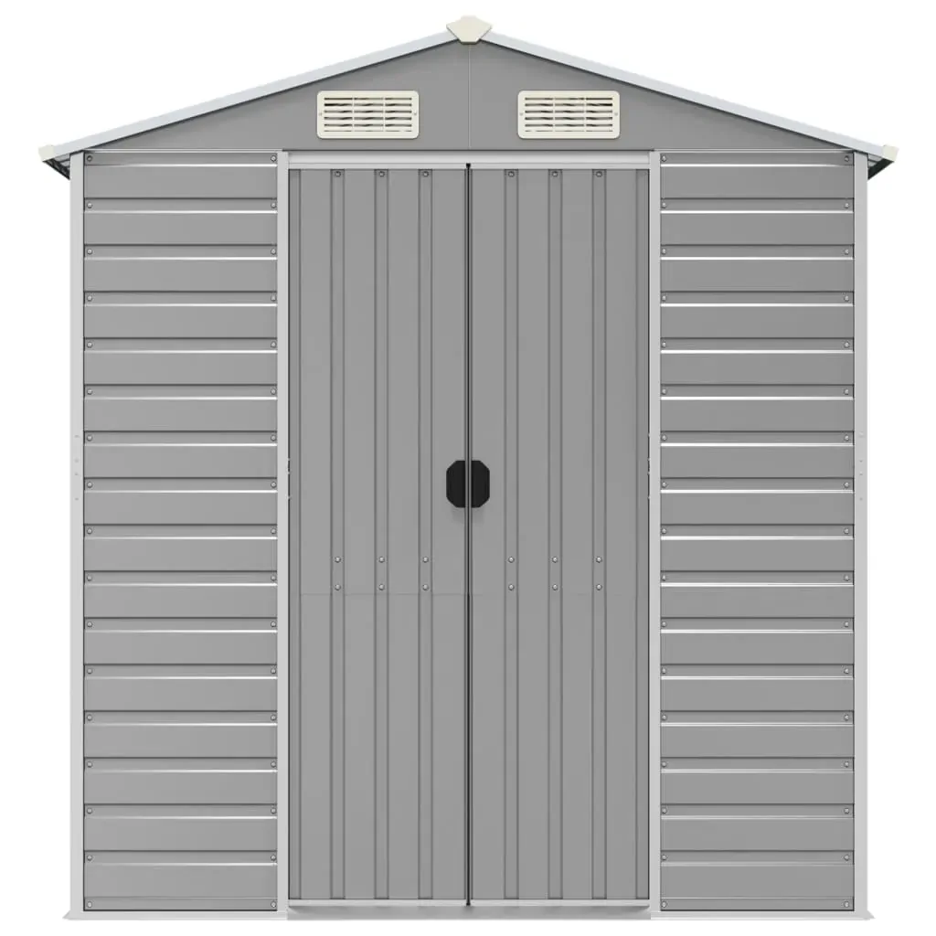 Garden Shed Light Grey 191x640x198 cm Galvanised Steel Price