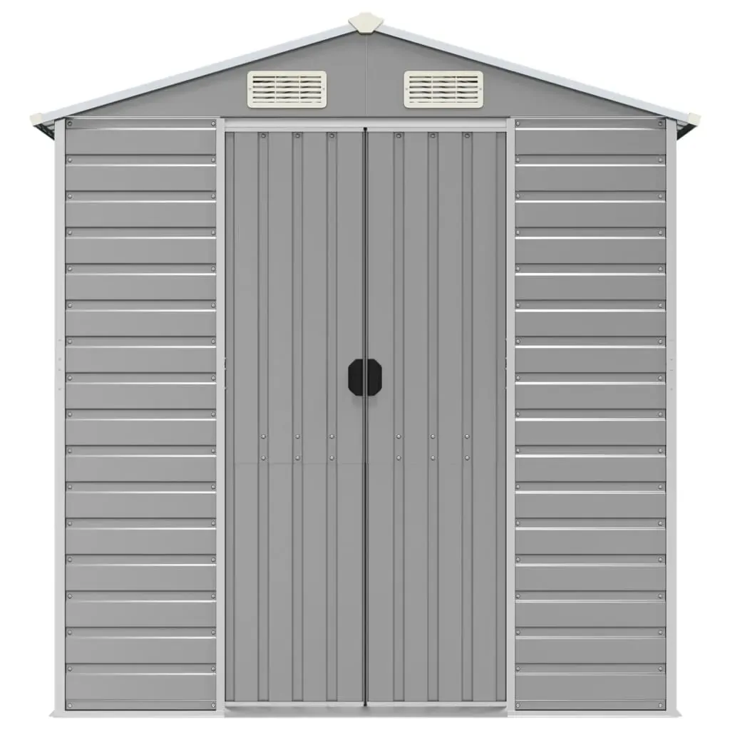 Garden Shed Light Grey 191x725x198 cm Galvanised Steel Price