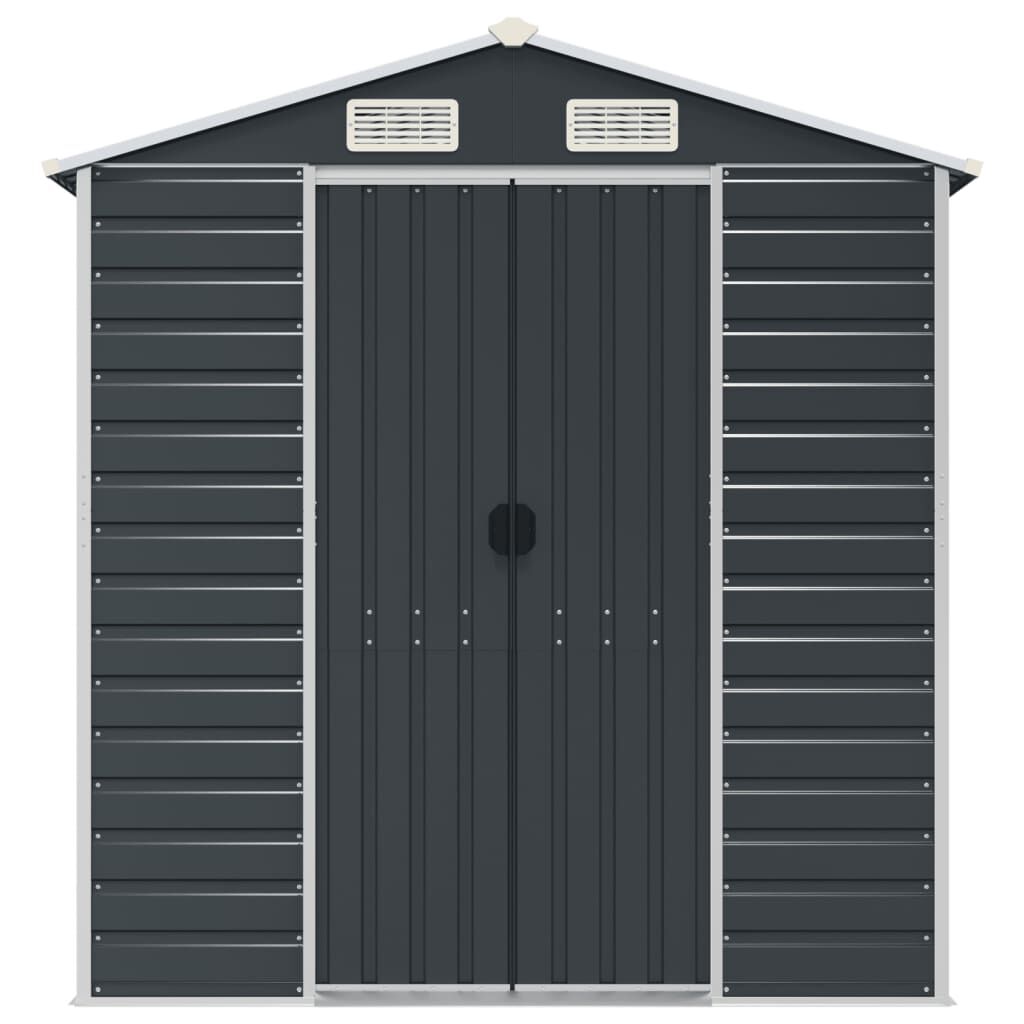 Garden Shed Anthracite 191x385x198 cm Galvanised Steel Price