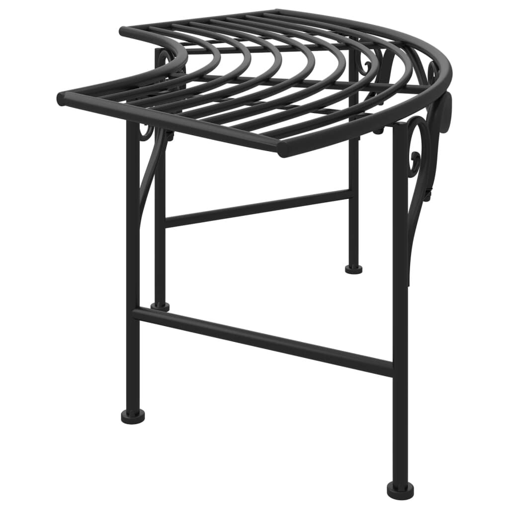 Tree Bench 113 cm Black Steel Price
