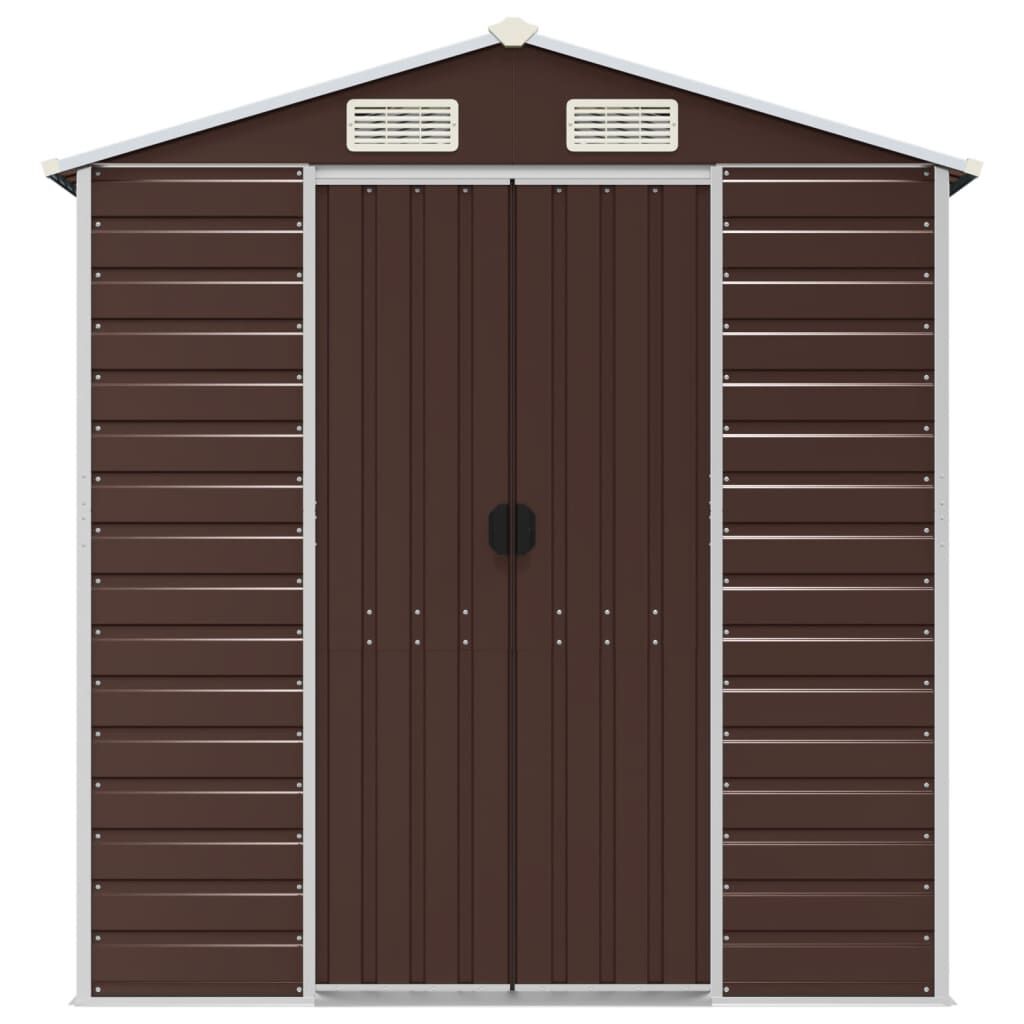 Garden Shed Brown 191x215x198 cm Galvanised Steel Price
