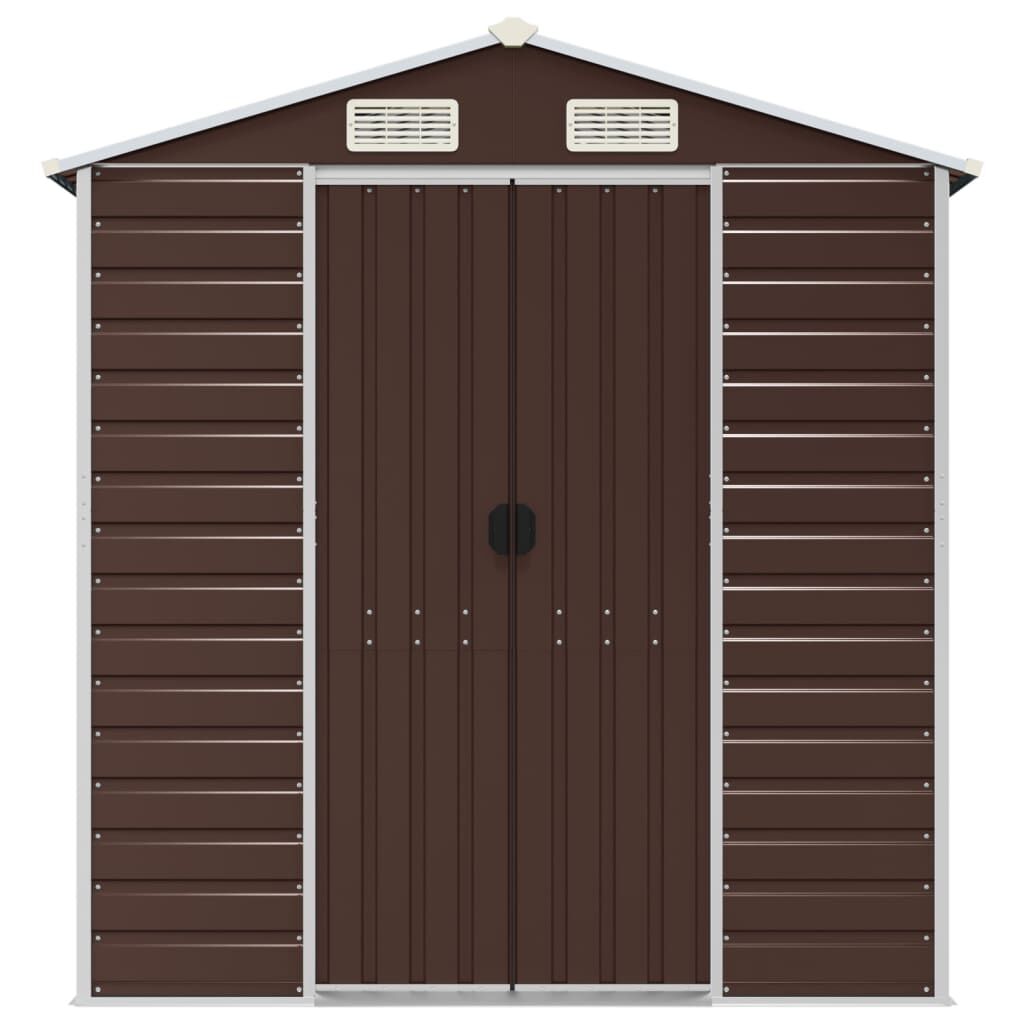 Garden Shed Brown 191x725x198 cm Galvanised Steel Price