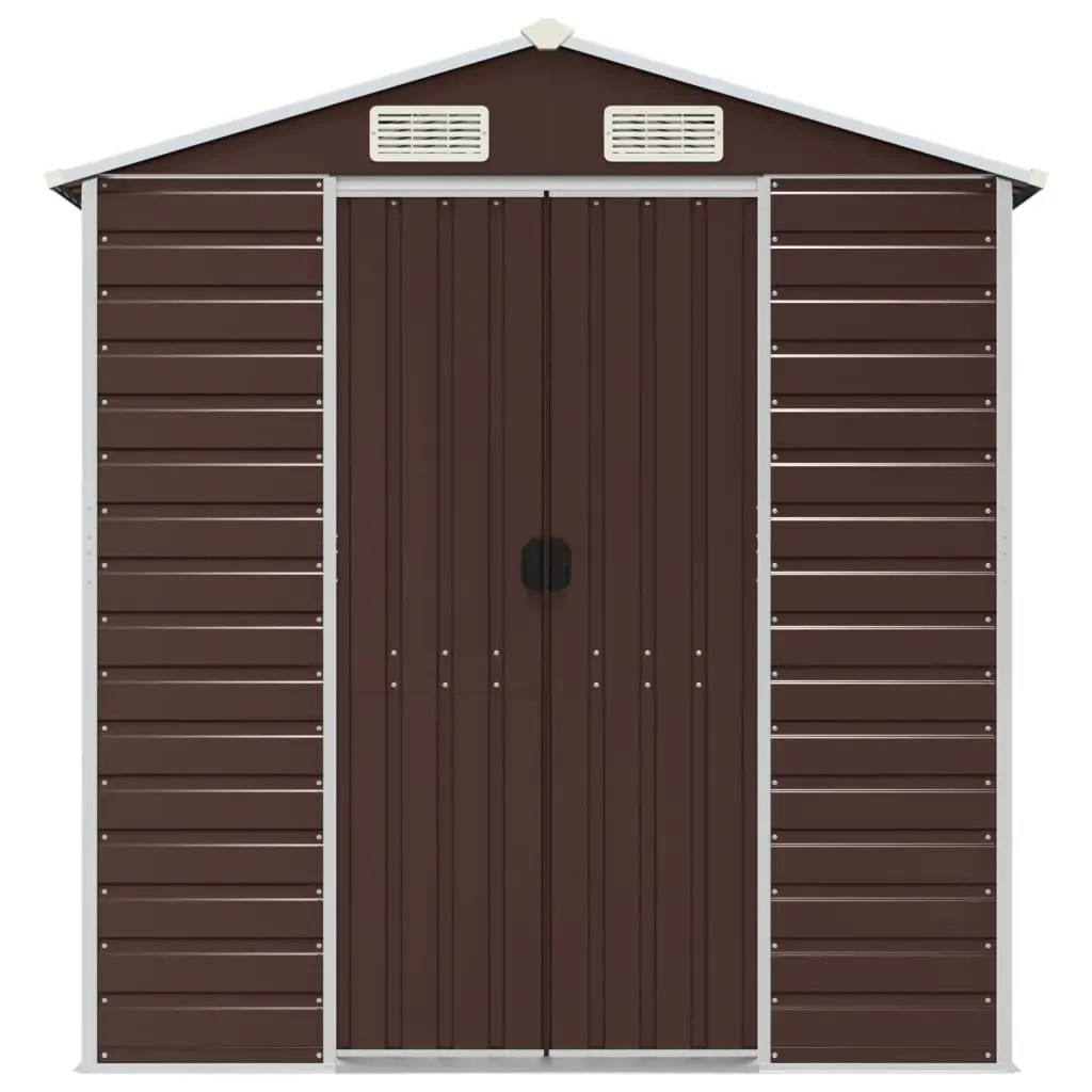 Garden Shed Brown 191x810x198 cm Galvanised Steel Price