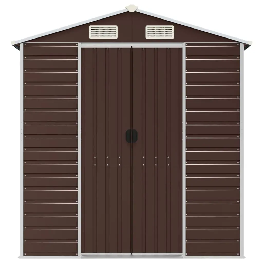 Garden Shed Brown 191x895x198 cm Galvanised Steel Price