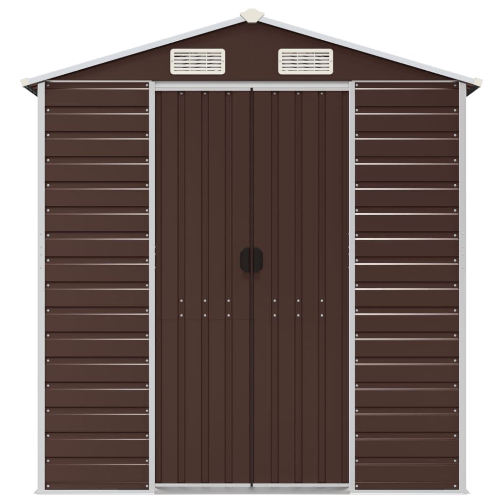 Garden Shed Brown 191x980x198 cm Galvanised Steel Price