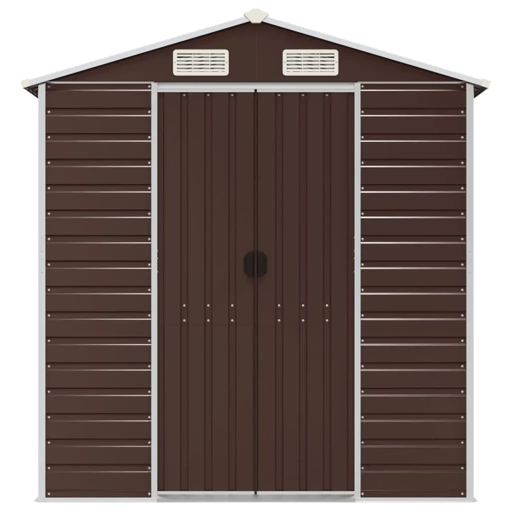 Garden Shed Brown 191x980x198 cm Galvanised Steel Price