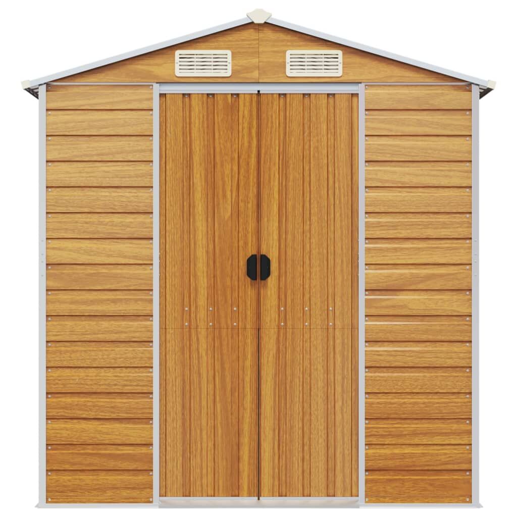 Garden Shed Light Brown 191x470x198 cm Galvanised Steel Price