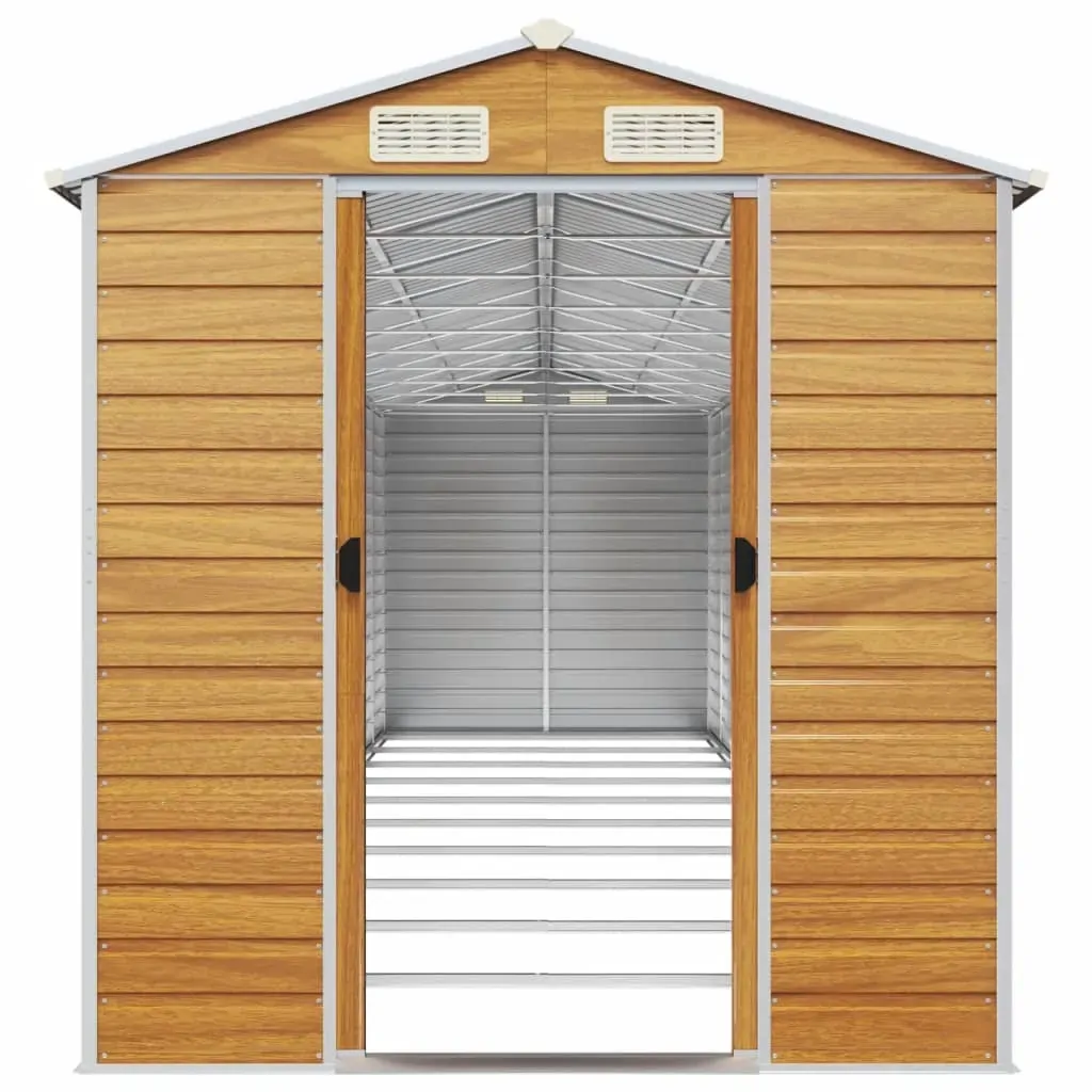 Garden Shed Light Brown 191x895x198 cm Galvanised Steel Price
