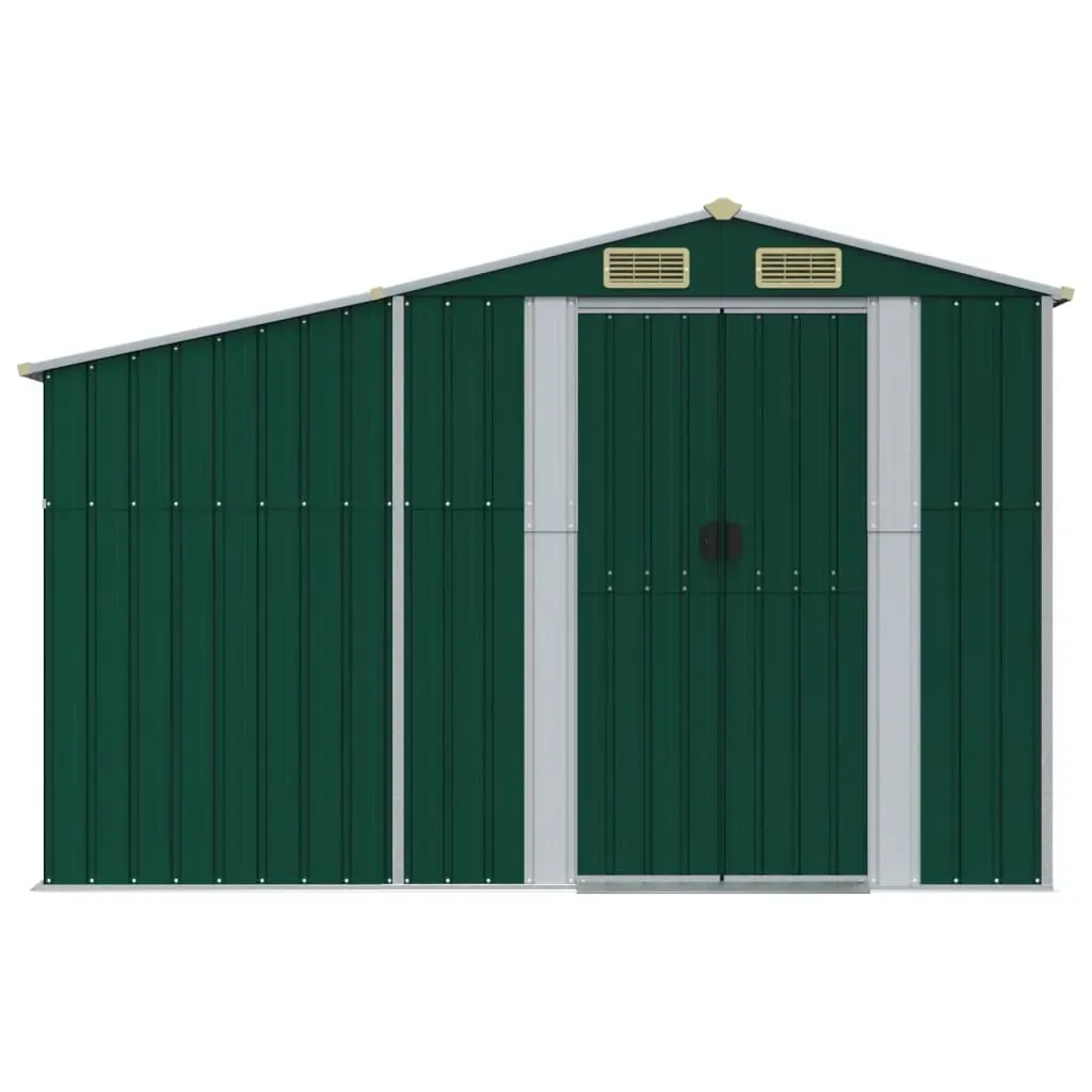Garden Shed Green 277x279x179 cm Galvanised Steel Price