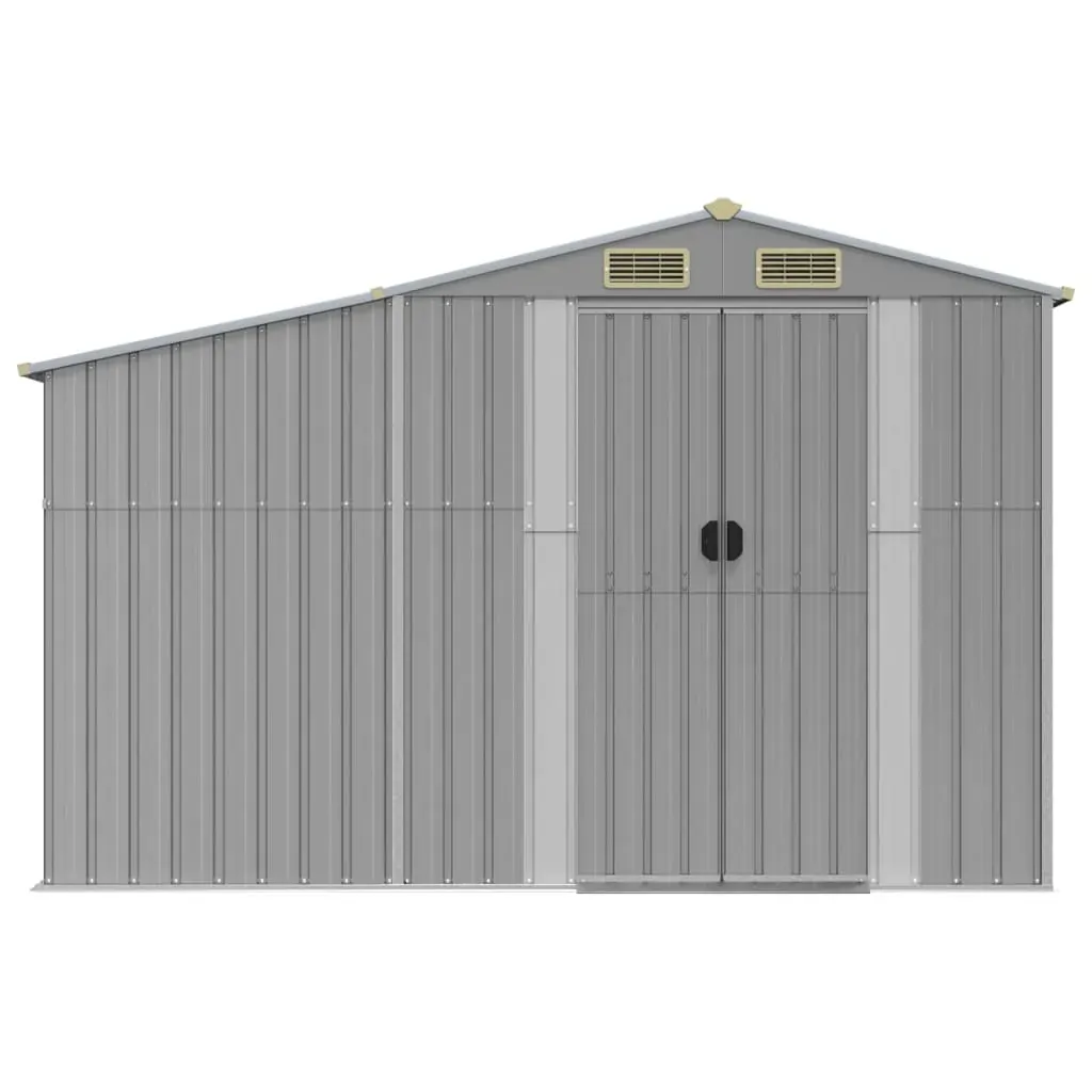 Garden Shed Grey 277x279x179 cm Galvanised Steel Price