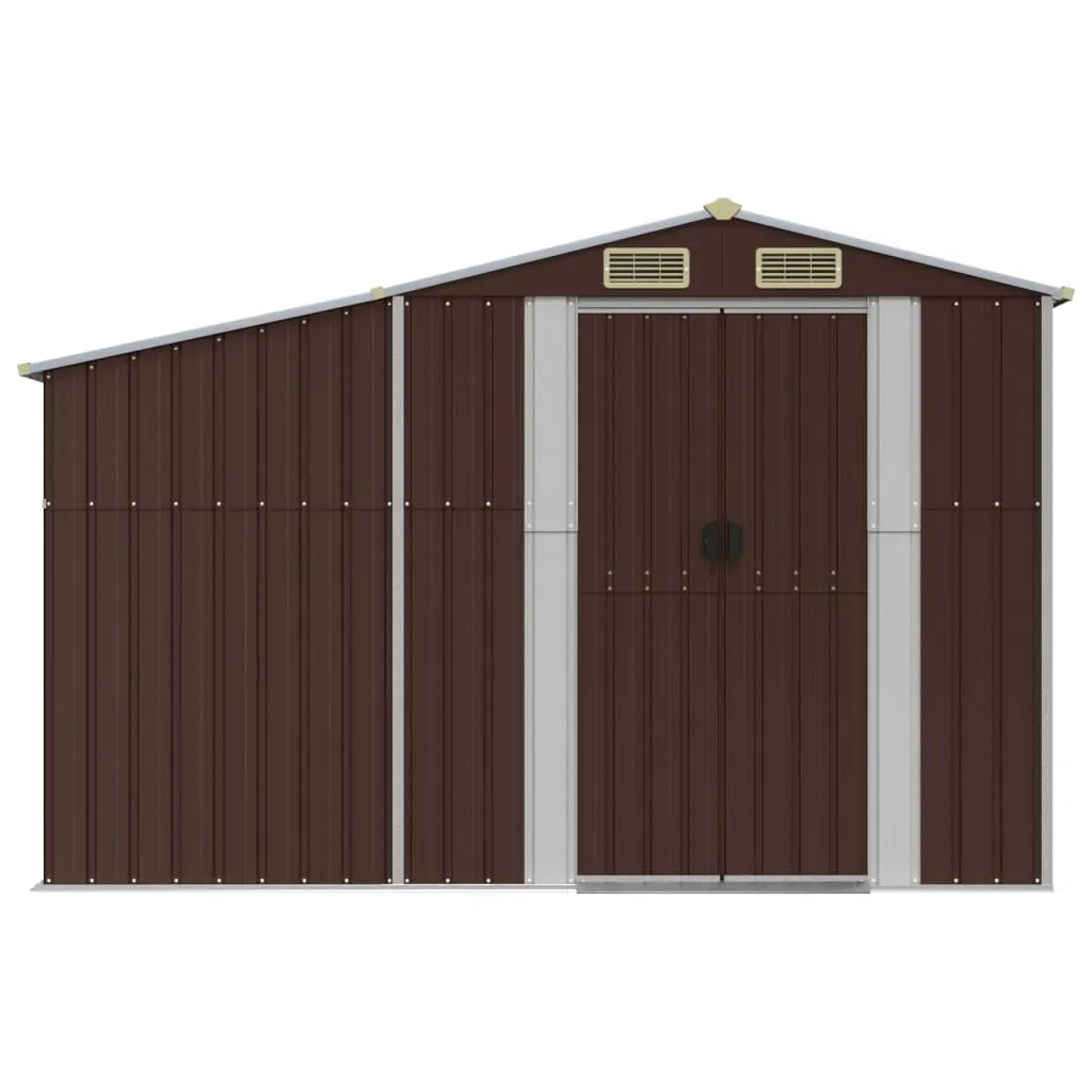 Garden Shed Brown 277x279x179 cm Galvanised Steel Price