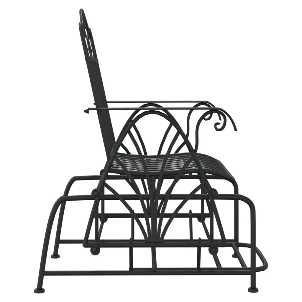 Glider Bench 61 cm Black Steel Price