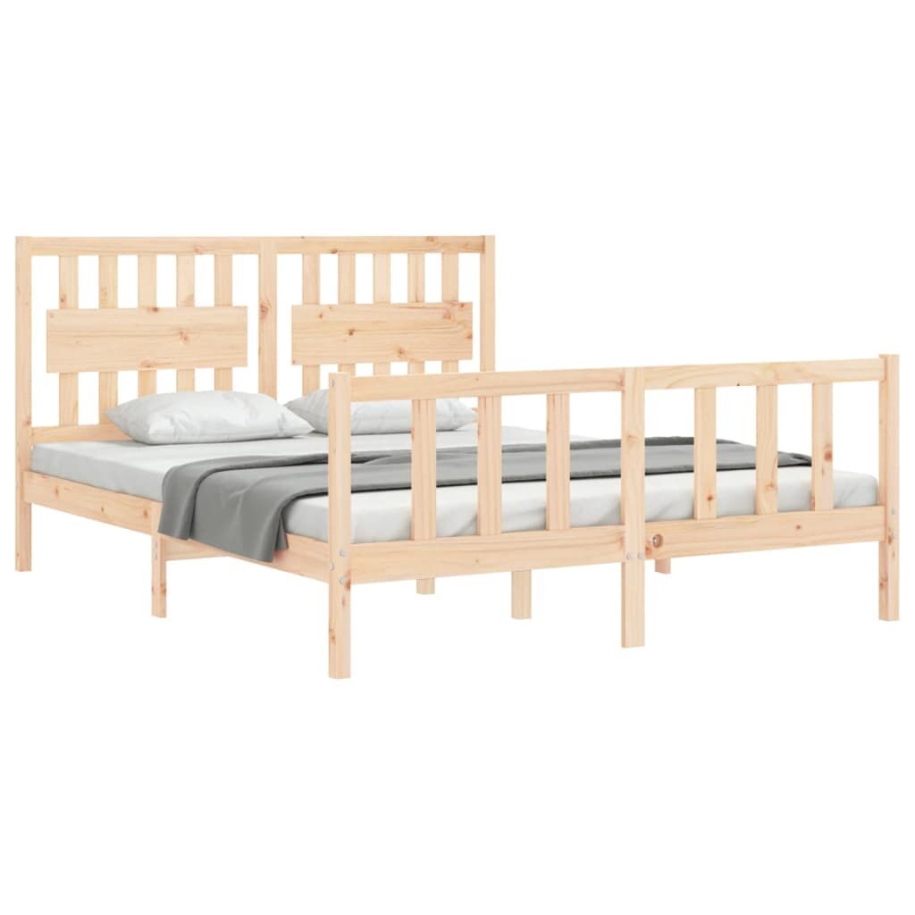 Bed Frame without Mattress 150x200 cm Solid Wood Pine Price