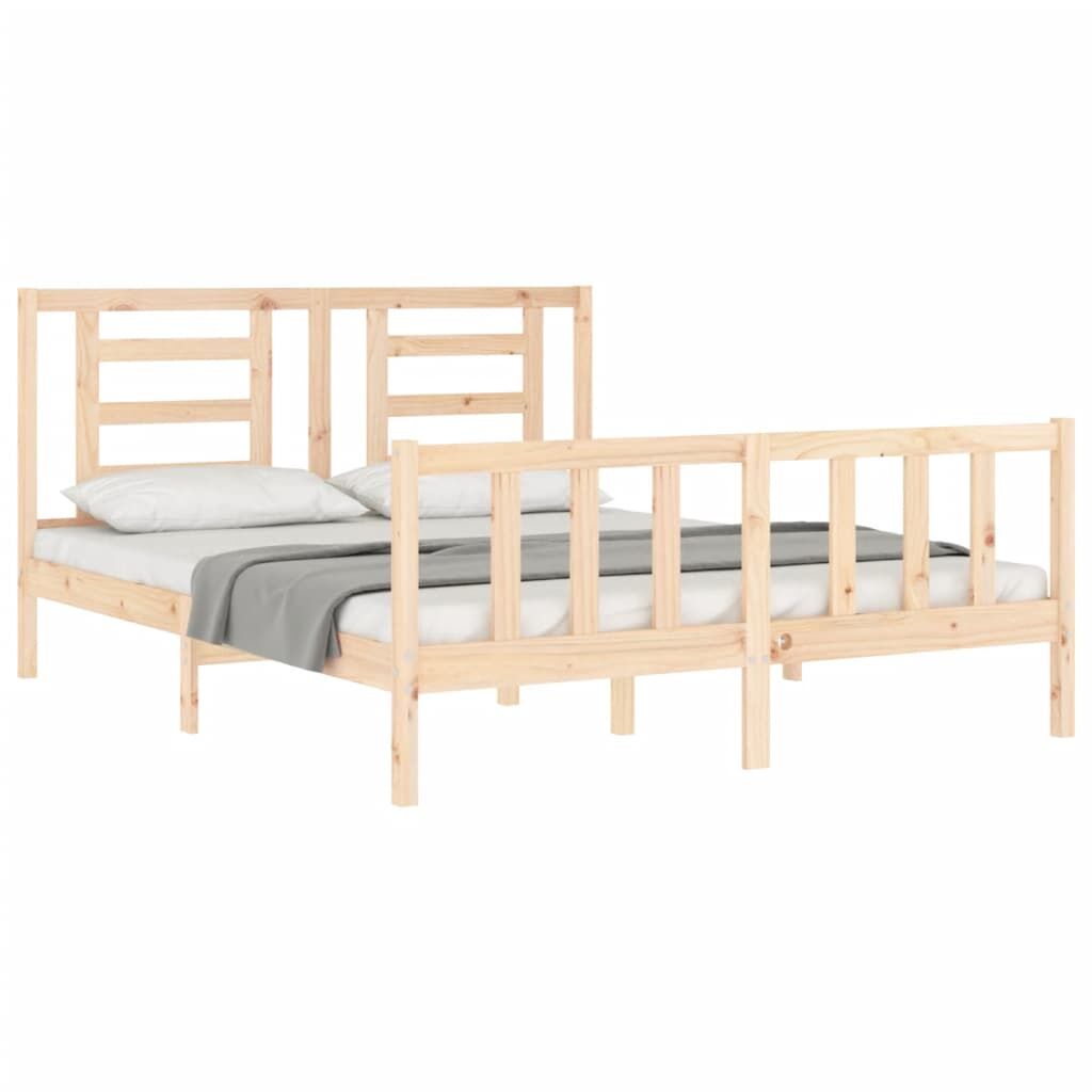Bed Frame without Mattress 150x200 cm Solid Wood Pine Price