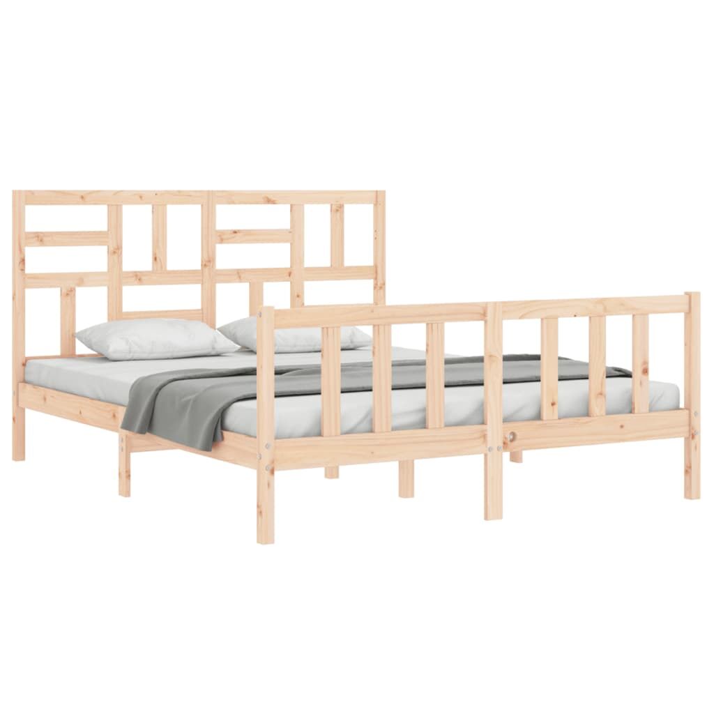 Bed Frame without Mattress 150x200 cm Solid Wood Pine Price