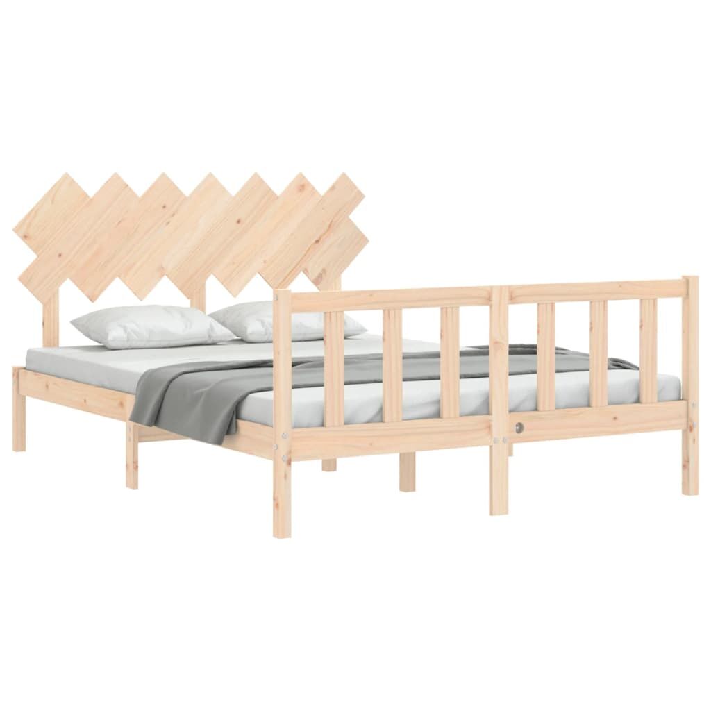 Bed Frame without Mattress 150x200 cm Solid Wood Pine Price