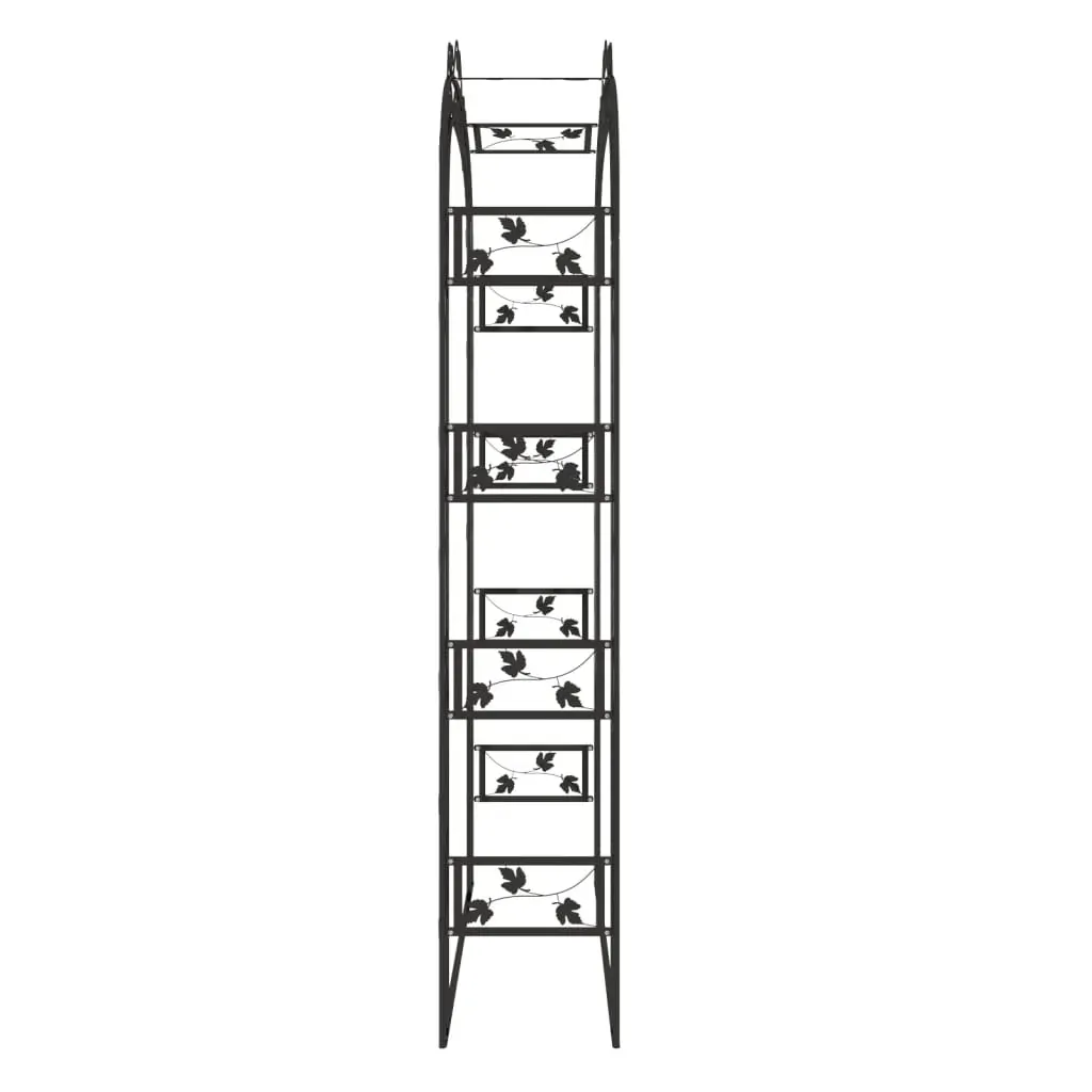 Garden Arch Black 116x45x240 cm Steel Price
