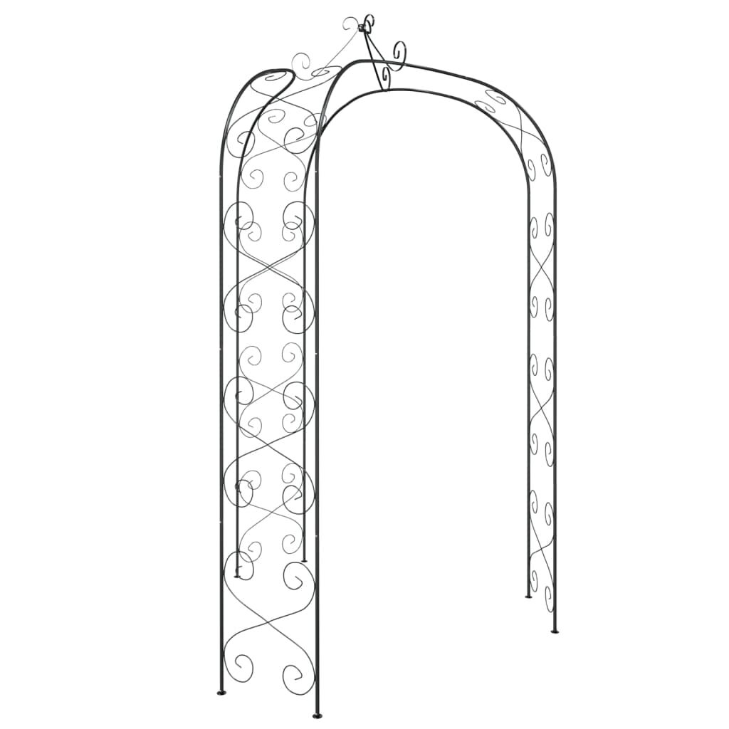 Garden Arch Black Ø180x255 cm Steel Price