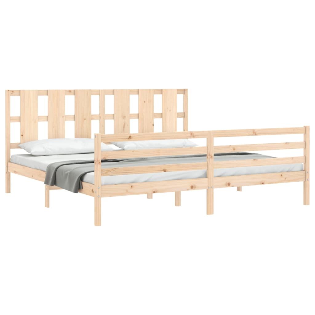 Bed Frame without Mattress 183x203 cm King Solid Wood Price