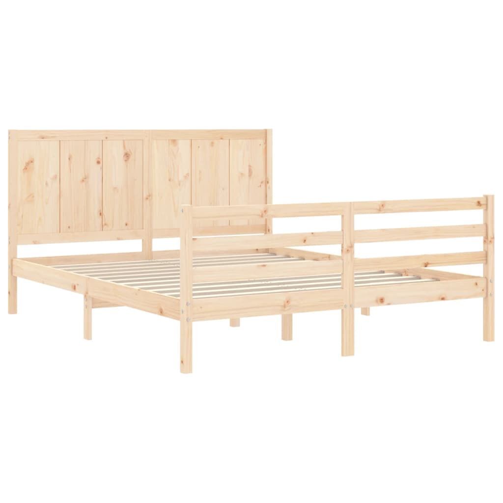 Bed Frame without Mattress 150x200 cm Solid Wood Price