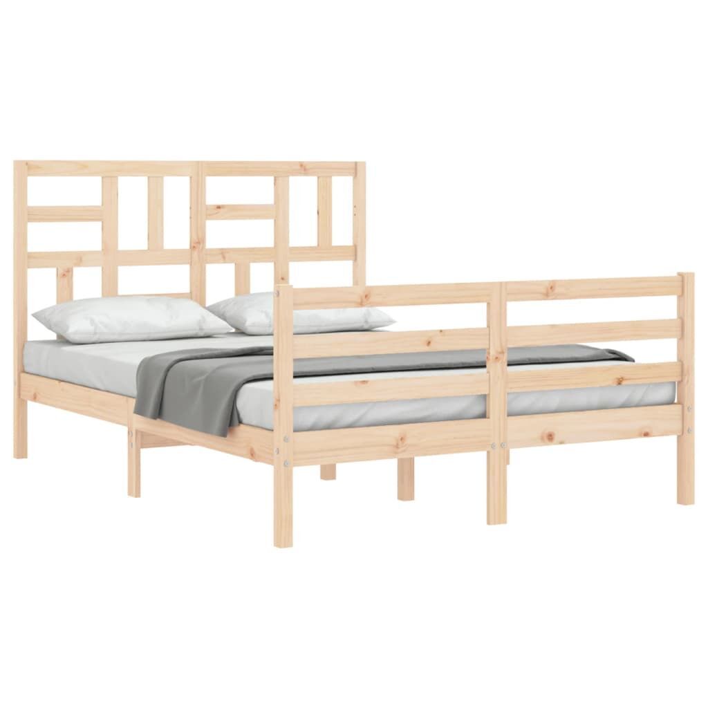 Bed Frame without Mattress 135x190 cm Solid Wood Price