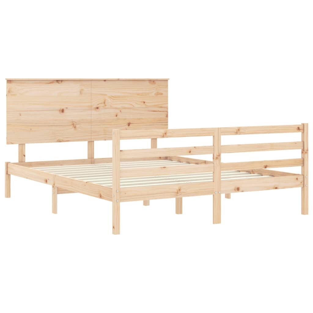 Bed Frame without Mattress 150x200 cm Solid Wood Price