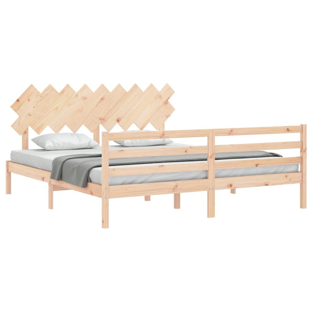 Bed Frame without Mattress 183x203 cm King Solid Wood Price