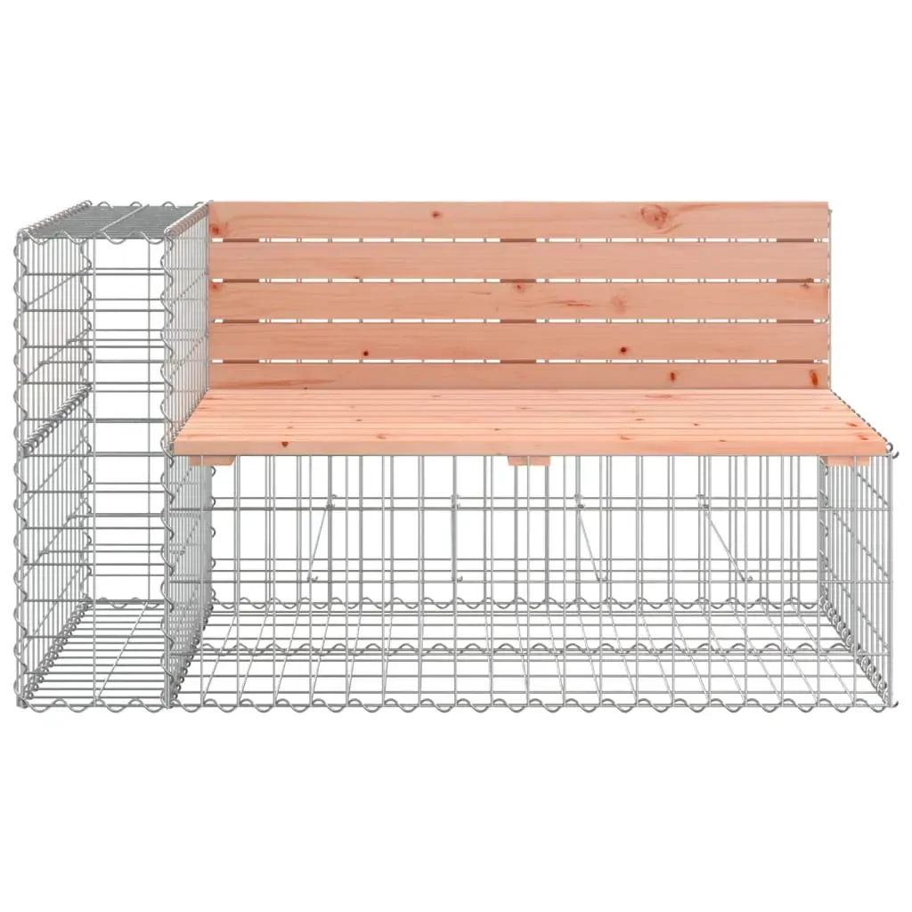 Garden Bench Gabion Design 244x71x65.5 cm Solid Wood Douglas Price