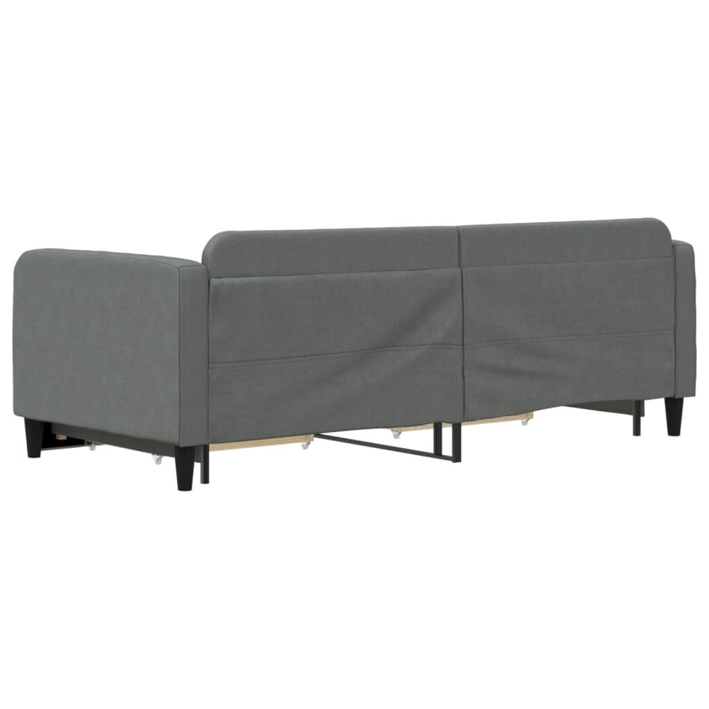 Daybed with Trundle&Drawers without Mattress Dark Grey 90x190 cm Price