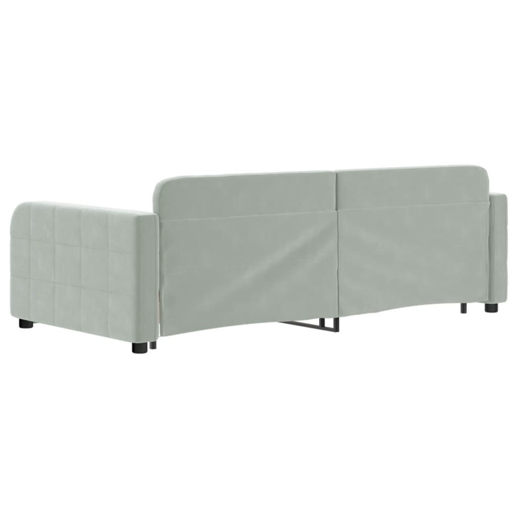 Daybed with Trundle&Drawers without Mattress Light Grey 90x190 cm Price