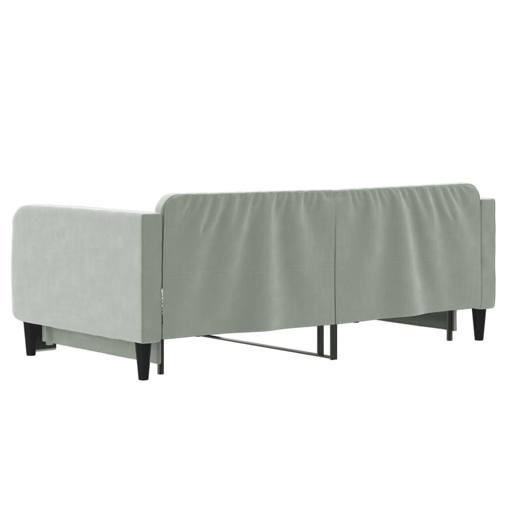 Daybed with Trundle without Mattress Light Grey 90x190 cm Price