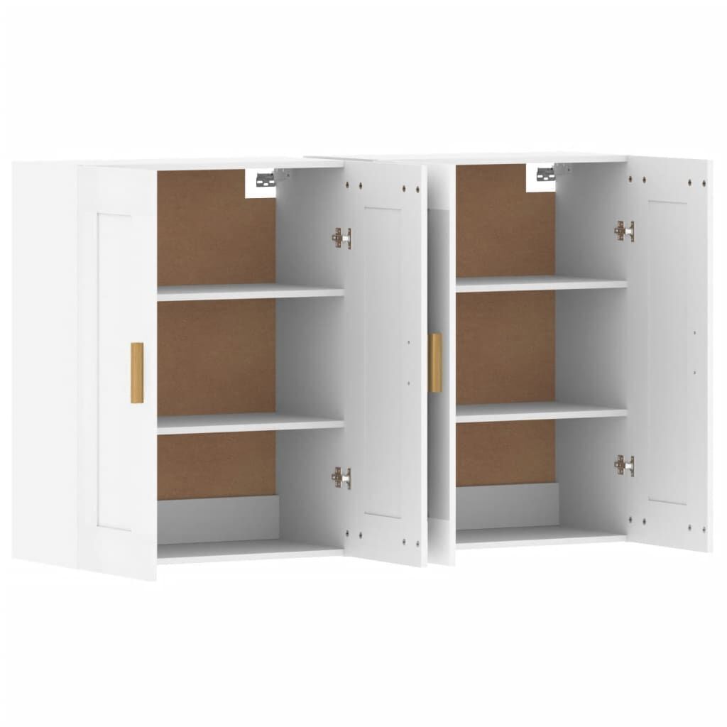 Wall Mounted Cabinets 2 pcs White Engineered Wood Price