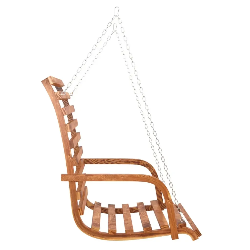 Swing Bench with Canopy Solid Wood Spruce with Teak Finish Price