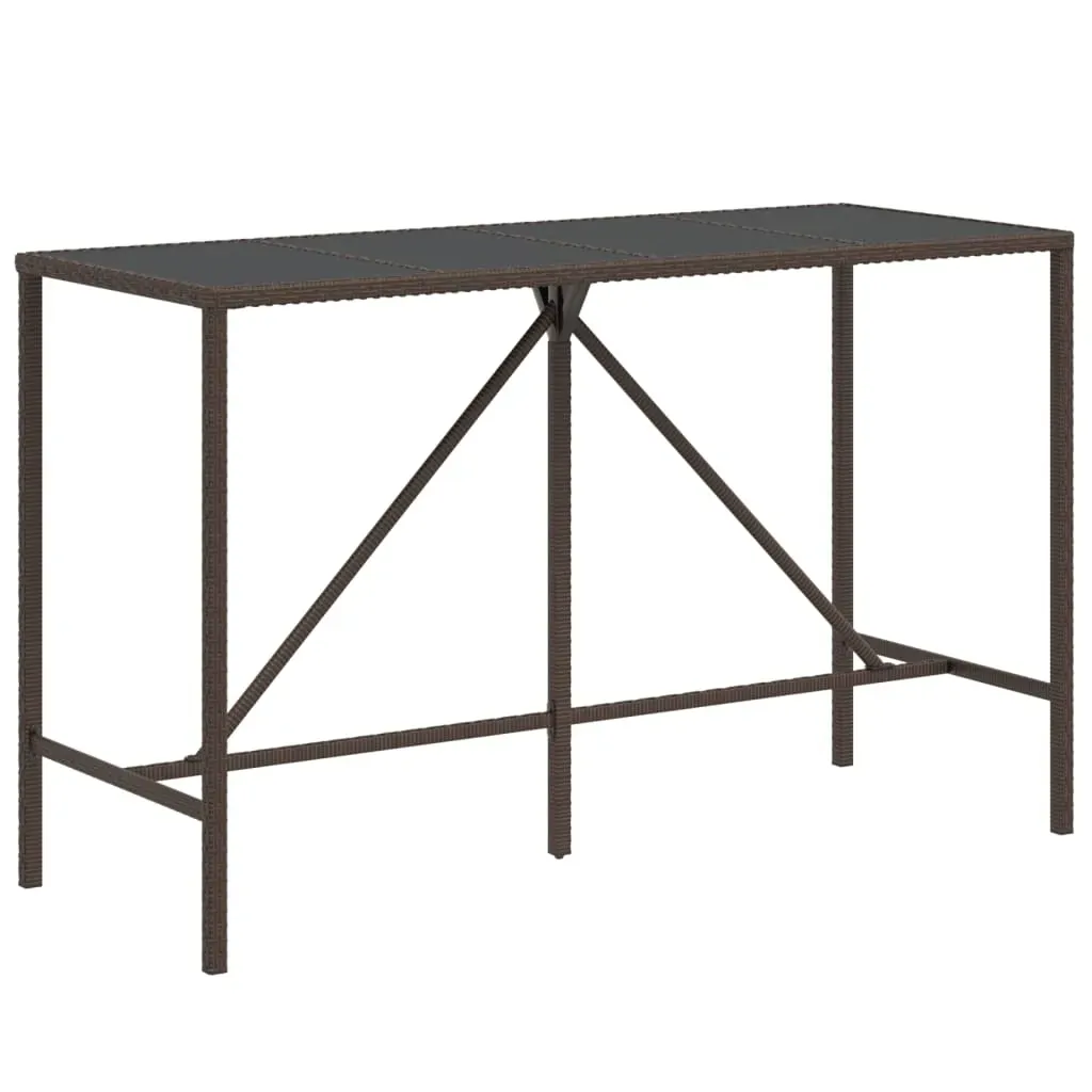7 Piece Garden Bar Set with Cushions Brown Poly Rattan Price