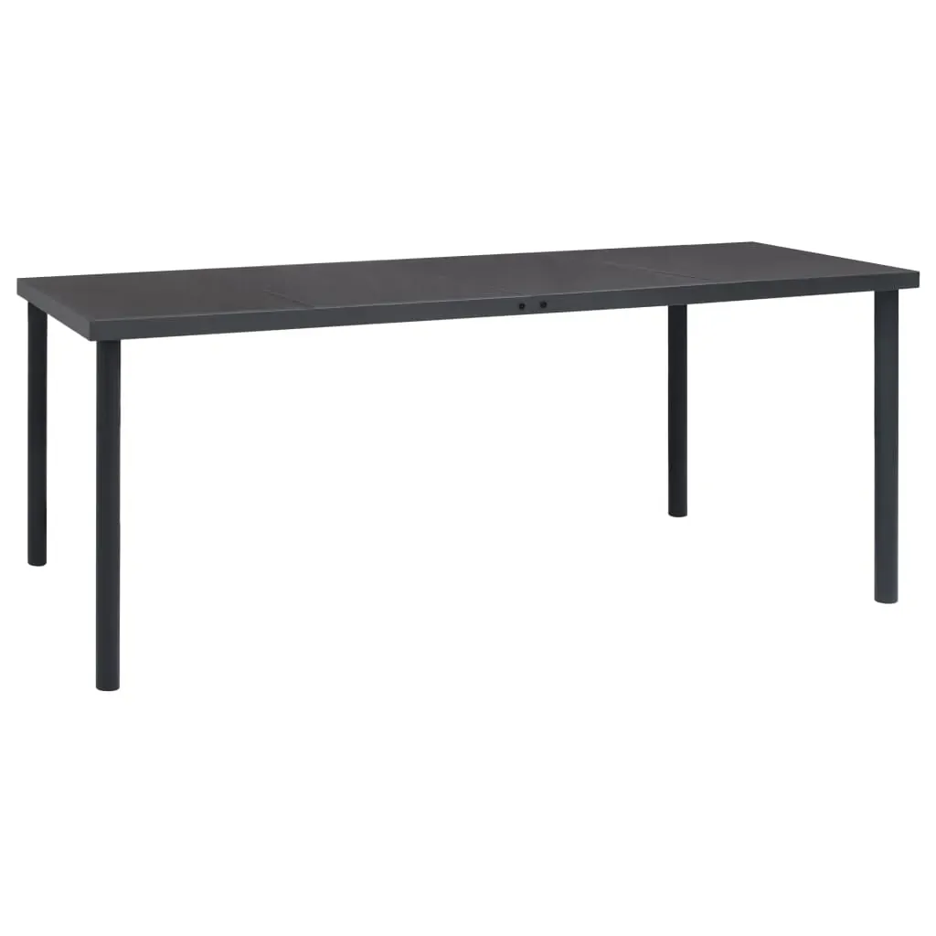 9 Piece Garden Dining Set Black Steel and Textilene Price