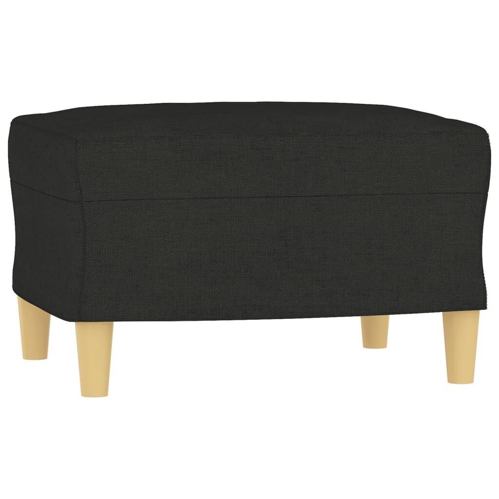Sofa Chair with Footstool Black 60 cm Fabric Price