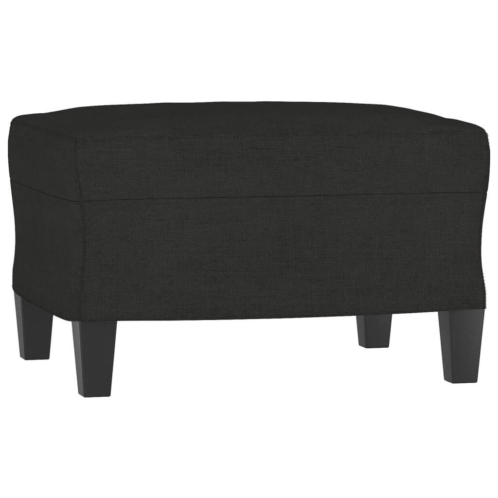Sofa Chair with Footstool Black 60 cm Fabric Price