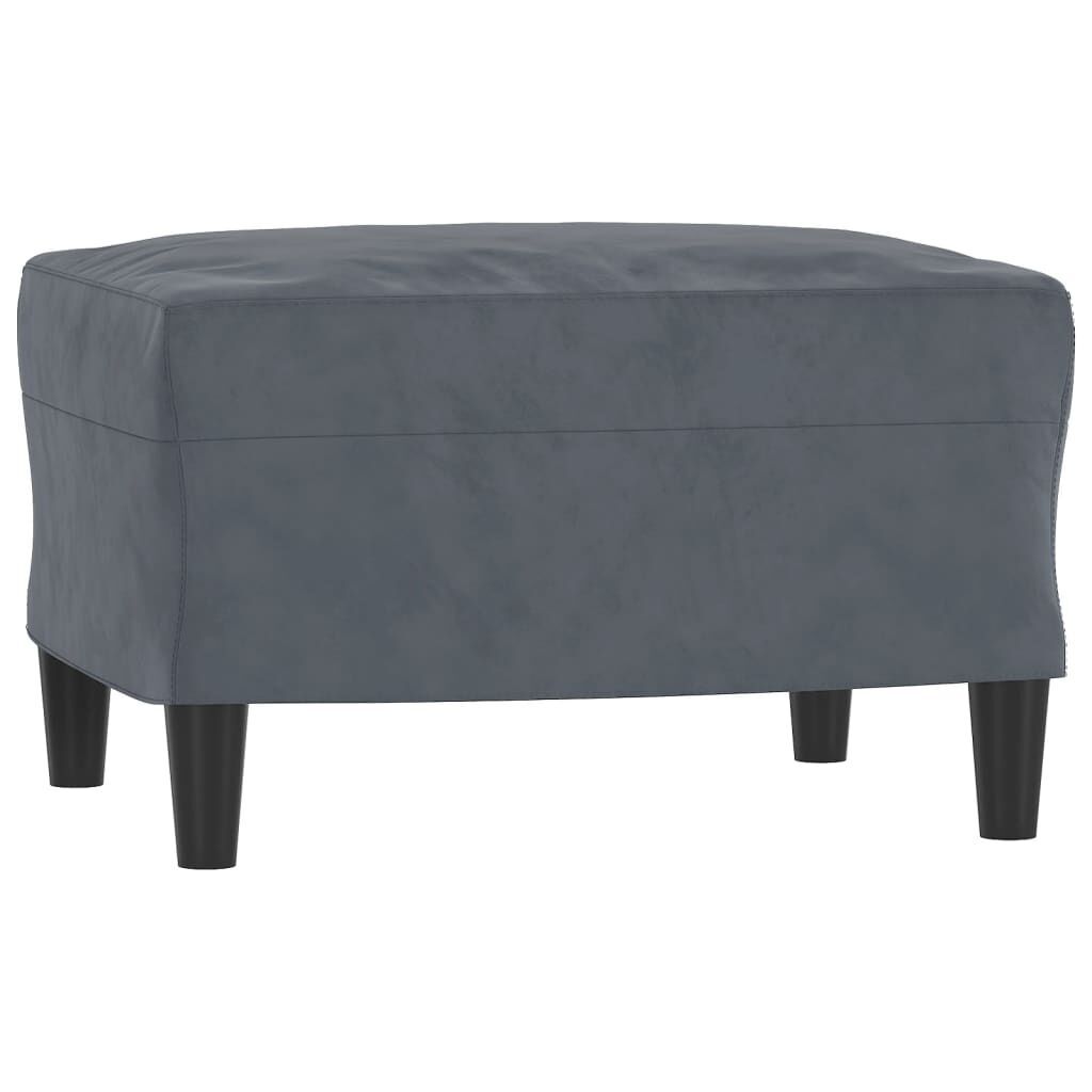 Sofa Chair with Footstool Dark Grey 60 cm Velvet Price