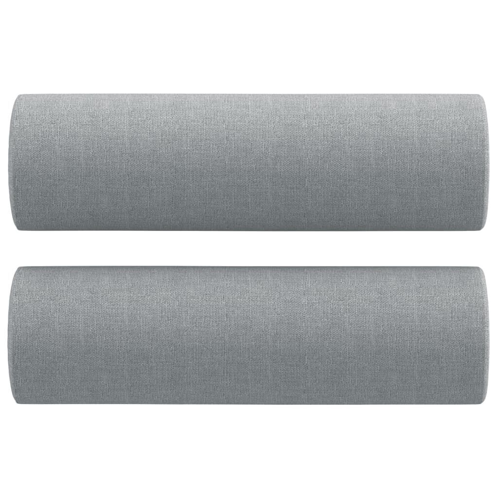 2 Piece Sofa Set with Pillows Light Grey Fabric Price