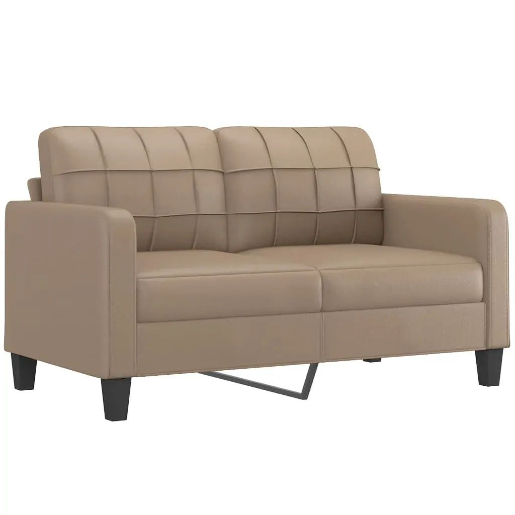 2 Piece Sofa Set with Cushions Cappuccino Faux Leather Price
