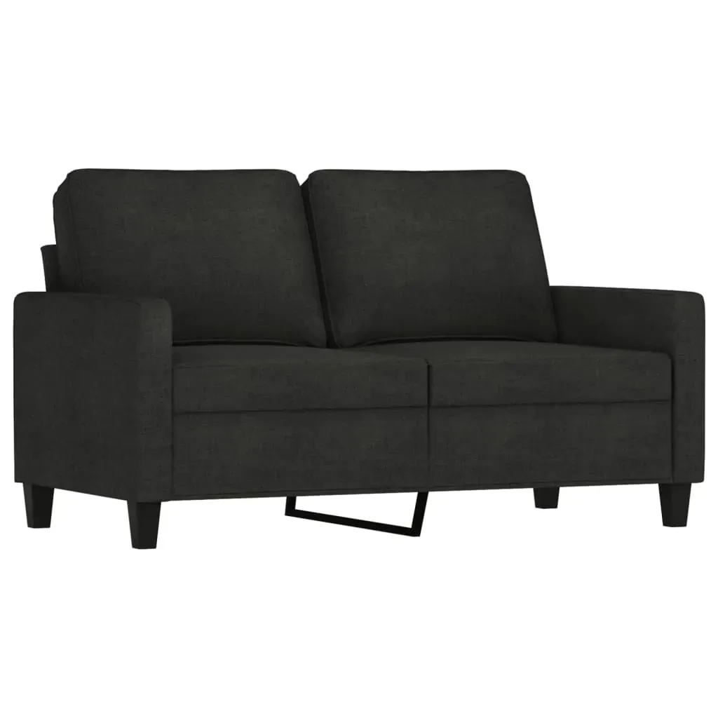 3 Piece Sofa Set with Cushions Black Fabric Price